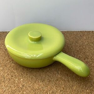 Vintage Pottery French Casserole Chartreuse